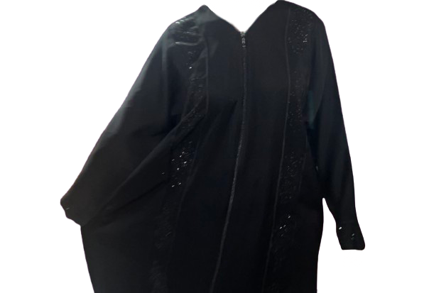 Glamorous Black Medina Abaya With Sparkly Black Details