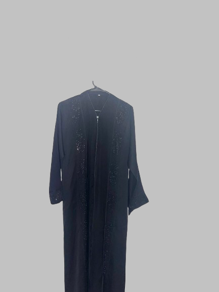 Glamorous Black Medina Abaya With Sparkly Black Details